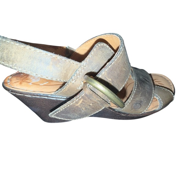 Born Leather Wedge Sandals Women’s 9M - Picture 5 of 15